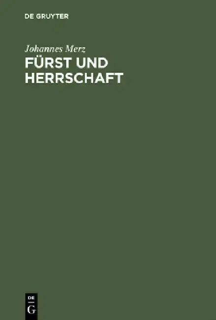 Cover of Fürst und Herrschaft