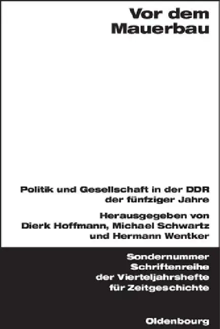 Cover of VOR Dem Mauerbau