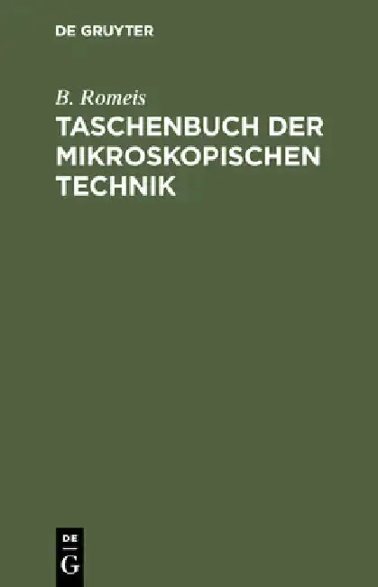 Cover of Taschenbuch Der Mikroskopischen Technik