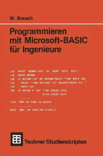 Cover of Programmieren Mit Microsoft-Basic Für Ingenieure