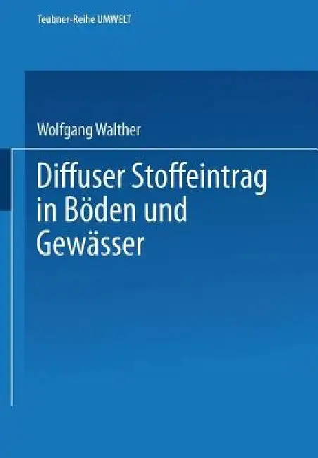 Cover of Diffuser Stoffeintrag in Böden Und Gewässer