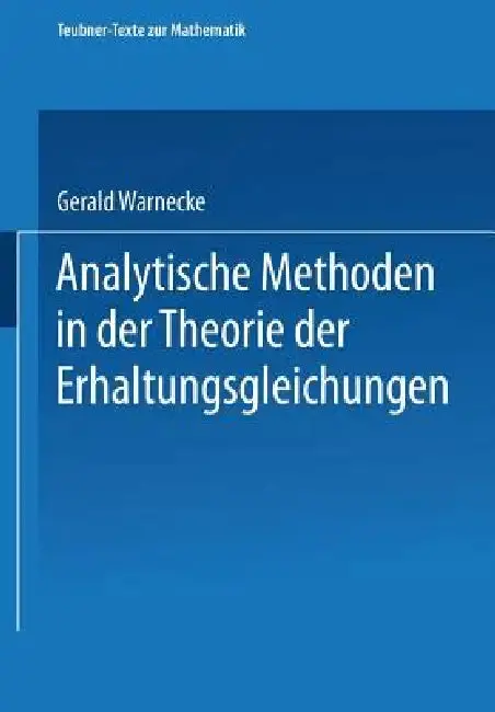 Cover of Analytische Methoden in Der Theorie Der Erhaltungsgleichungen