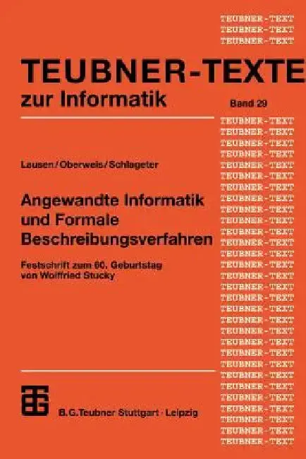 Cover of Angewandte Informatik Und Formale Beschreibungsverfahren
