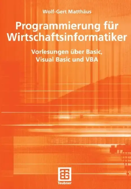 Cover of Programmierung Für Wirtschaftsinformatiker
