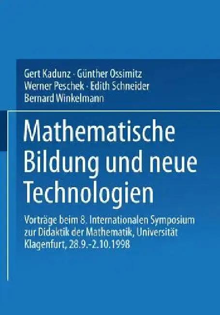 Cover of Mathematische Bildung Und Neue Technologien