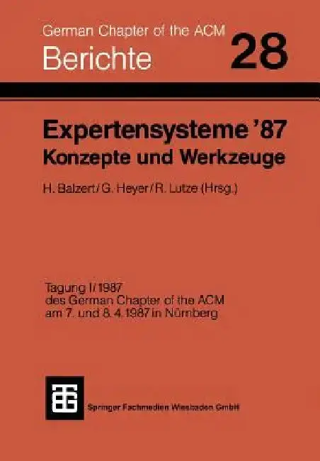 Cover of Expertensysteme '87 Konzepte Und Werkzeuge