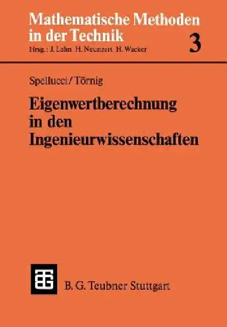 Cover of Eigenwertberechnung in Den Ingenieurwissenschaften