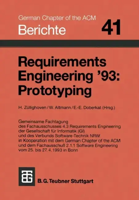 Cover of Requirements Engineering '93