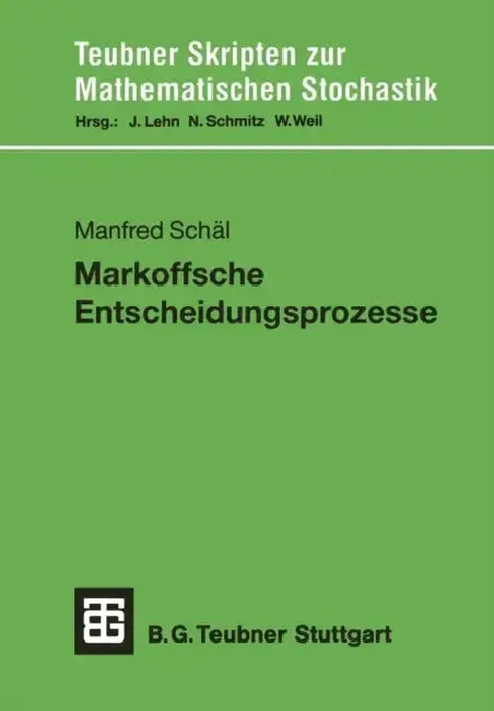 Cover of Markoffsche Entscheidungsprozesse