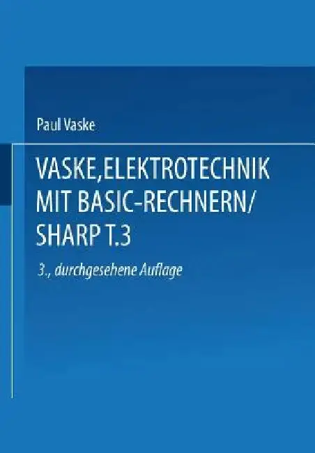 Cover of Elektrotechnik Mit Basic-Rechnern (Sharp)