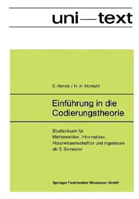 Cover of Einführung in Die Codierungstheorie