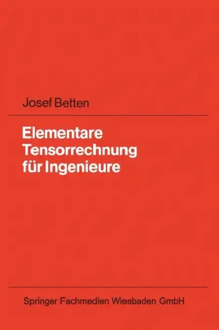 Cover of Elementare Tensorrechnung Für Ingenieure