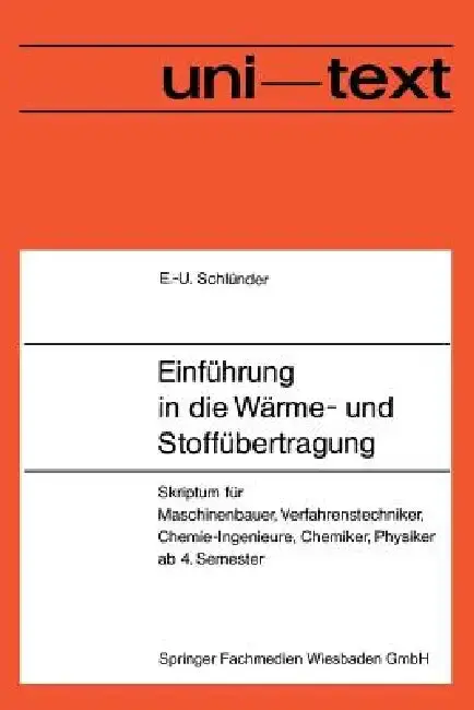 Cover of Einführung in Die Wärme- Und Stoffübertragung