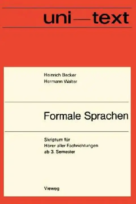 Cover of Formale Sprachen