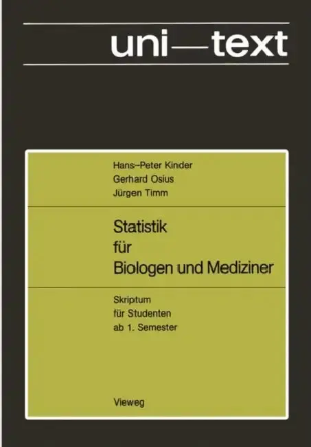 Cover of Statistik Für Biologen Und Mediziner