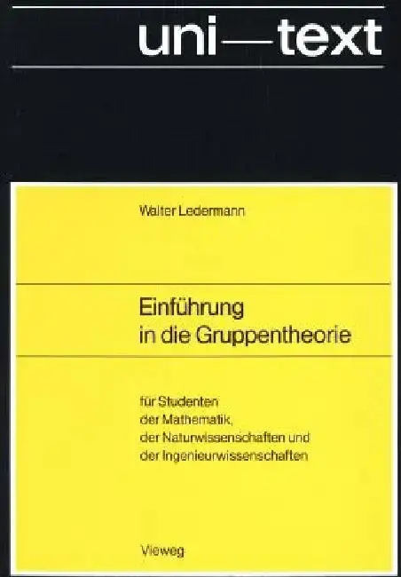 Cover of Einführung in Die Gruppentheorie
