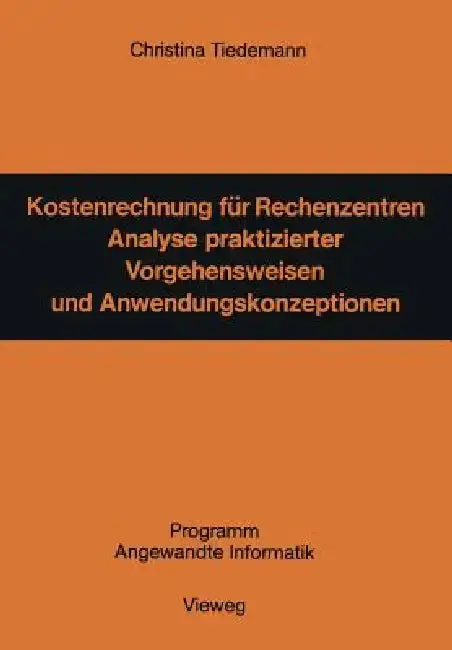 Cover of Kostenrechnung Für Rechenzentren