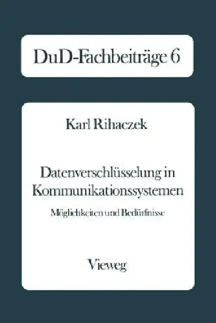 Cover of Datenverschlüsselung in Kommunikationssystemen