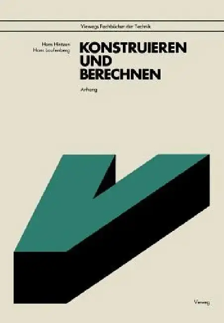 Cover of Anhang Zu Konstruieren Und Berechnen