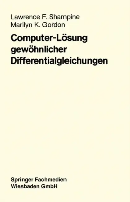 Cover of Computer-Lösung Gewöhnlicher Differentialgleichungen