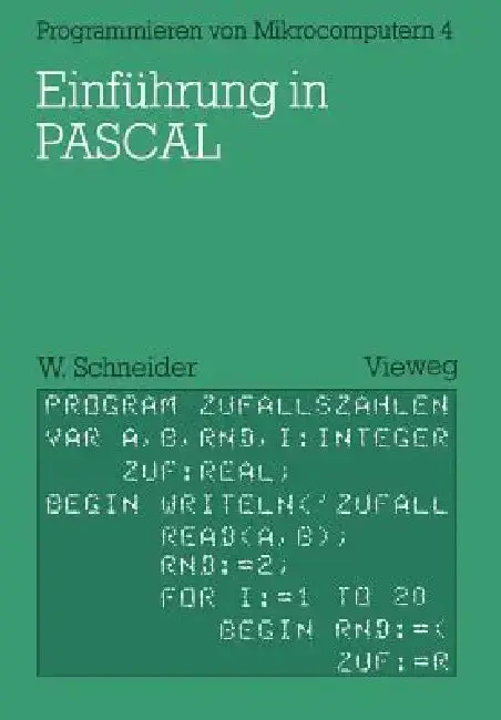 Cover of Einführung in Pascal