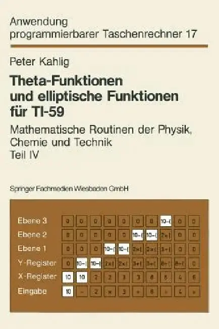 Cover of Theta-Funktionen Und Elliptische Funktionen Für Ti-59