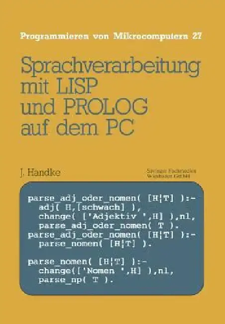 Cover of Sprachverarbeitung