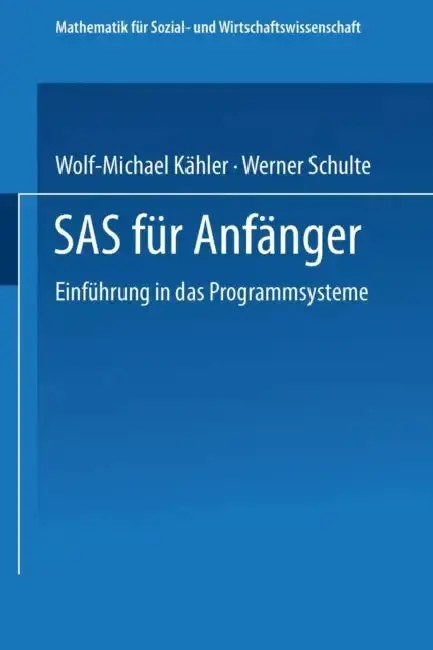Cover of SAS Für Anfänger