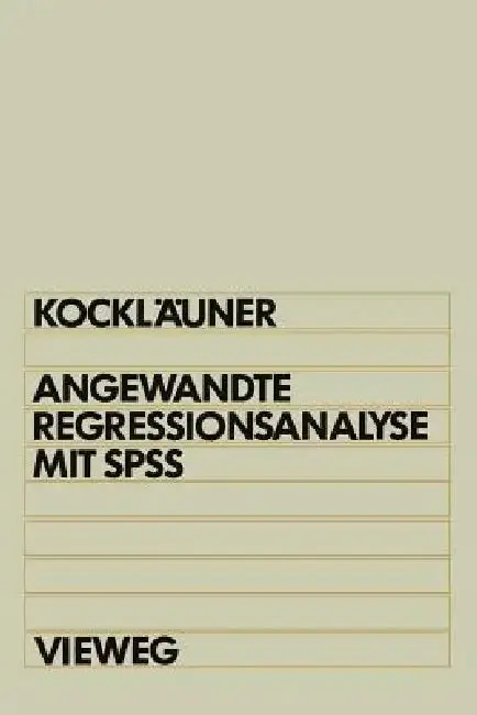 Cover of Angewandte Regressionsanalyse Mit SPSS