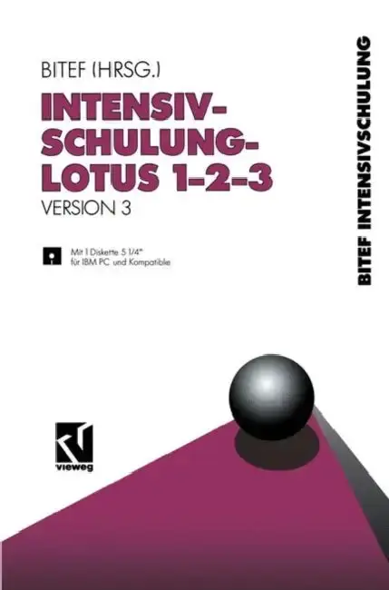 Cover of Intensivschulung Lotus 1-2-3