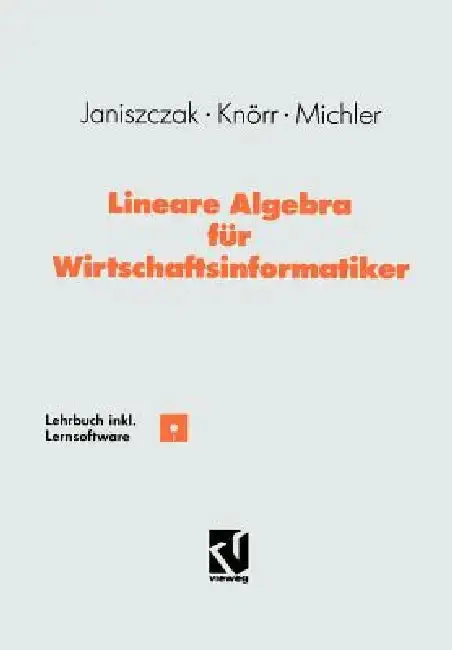 Cover of Lineare Algebra Für Wirtschaftsinformatiker