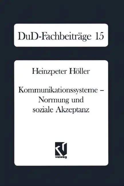 Cover of Kommunikationssysteme -- Normung Und Soziale Akzeptanz