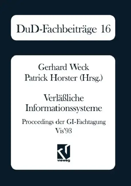 Cover of Verläßliche Informationssysteme