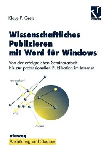 Cover of Wissenschaftliches Publizieren Mit Word Für Windows