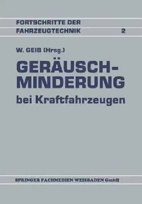 Cover of Geräuschminderung Bei Kraftfahrzeugen