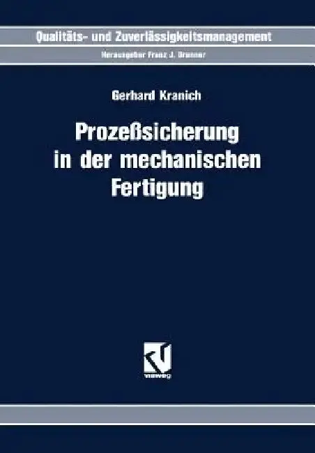 Cover of Prozeßsicherung in Der Mechanischen Fertigung
