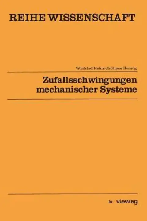 Cover of Zufallsschwingungen Mechanischer Systeme