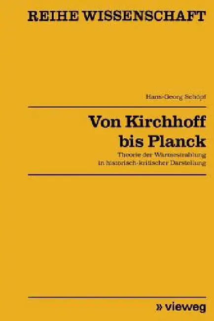 Cover of Von Kirchhoff Bis Planck