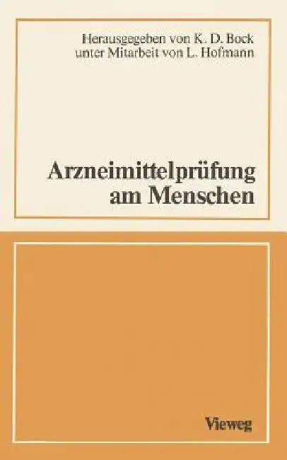 Cover of Arzneimittelprüfung Am Menschen