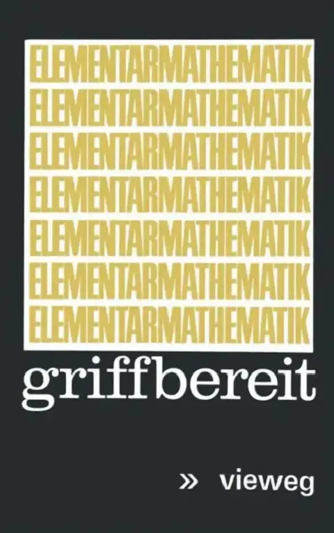 Cover of Elementarmathematik Griffbereit