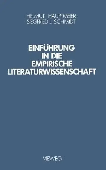 Cover of Einführung in Die Empirische Literaturwissenschaft