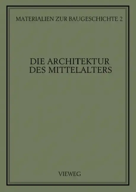 Cover of Die Architektur Des Mittelalters