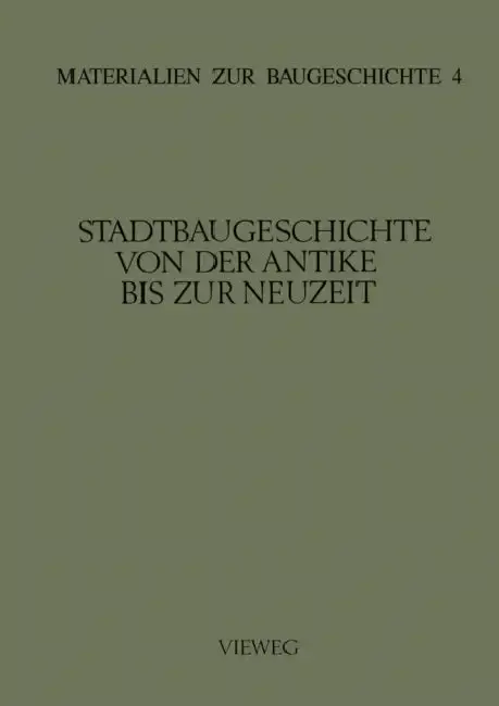Cover of Stadtbaugeschichte Von Der Antike Bis Zur Neuzeit