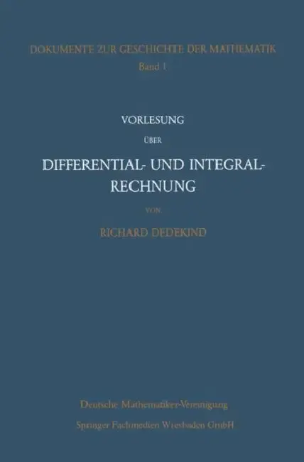 Cover of Vorlesung Über Differential- Und Integralrechnung 1861/62