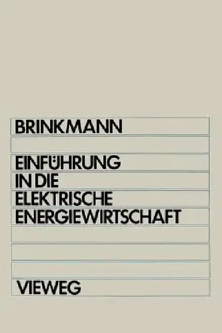 Cover of Einführung in Die Elektrische Energiewirtschaft