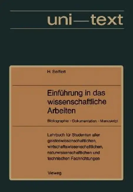 Cover of Einführung in Das Wissenschaftliche Arbeiten