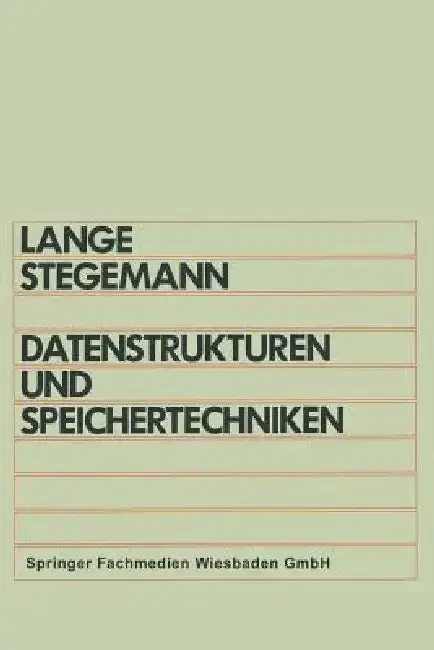 Cover of Datenstrukturen Und Speichertechniken