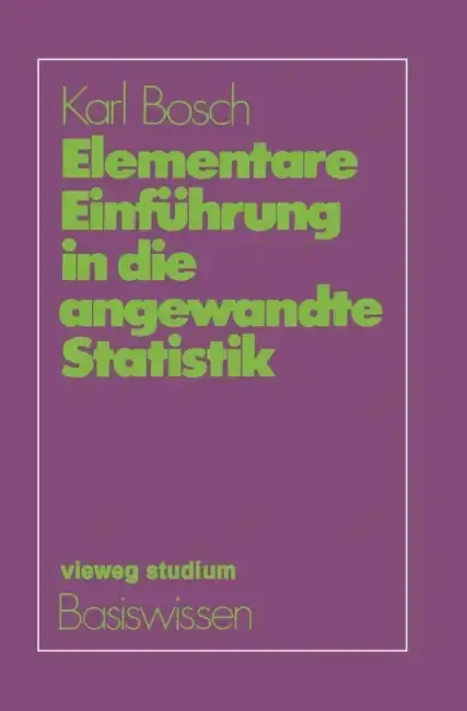 Cover of Elementare Einführung in Die Angewandte Statistik