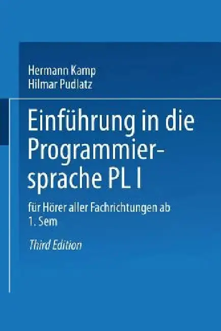 Cover of Einführung in Die Programmiersprache Pl/I