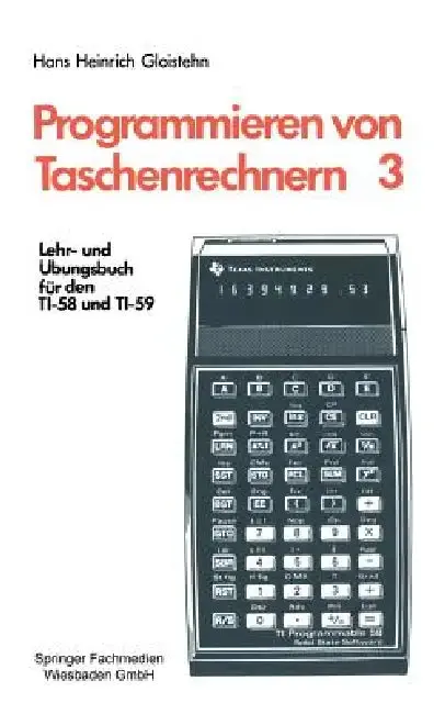Cover of Programmieren Von Taschenrechnern